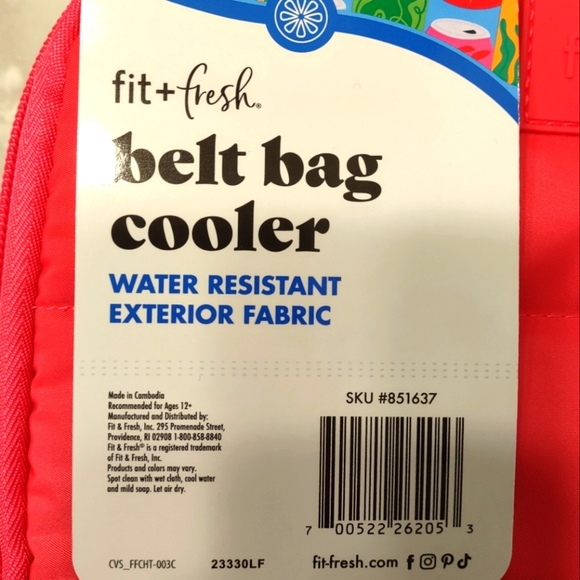 NWT Fit & Fresh Jada Belt Bag Cooler Hot Pink - Picture 2 of 12